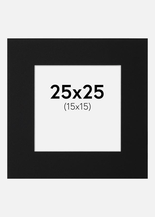 Πασπαρτού Μαύρο Πρότυπο (Λευκός Πυρήνας) 25x25 cm (15x15)