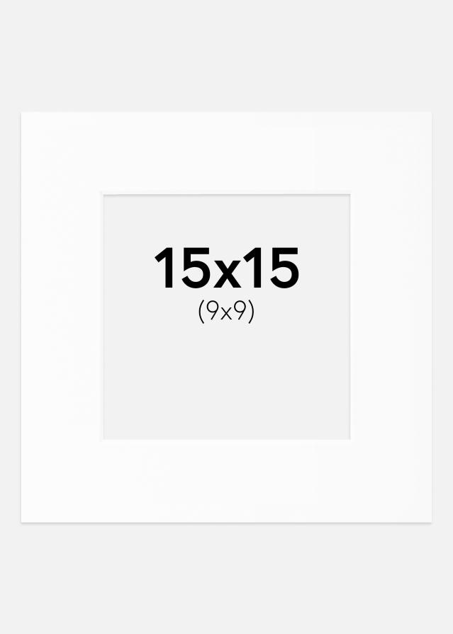 Πασπαρτού Λευκό Πρότυπο Λευκό πυρήνας 15x15 cm (9x9)