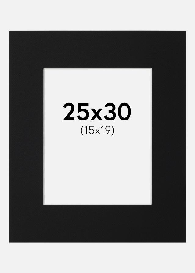 Πασπαρτού Μαύρο Πρότυπο (Λευκός Πυρήνας) 25x30 cm (15x19)