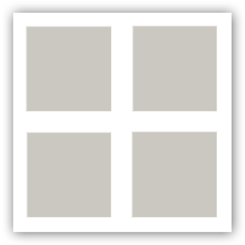 Πασπαρτού Λευκό 60x60 cm - Κολάζ/Collage 4 Εικόνες (24x24 cm)