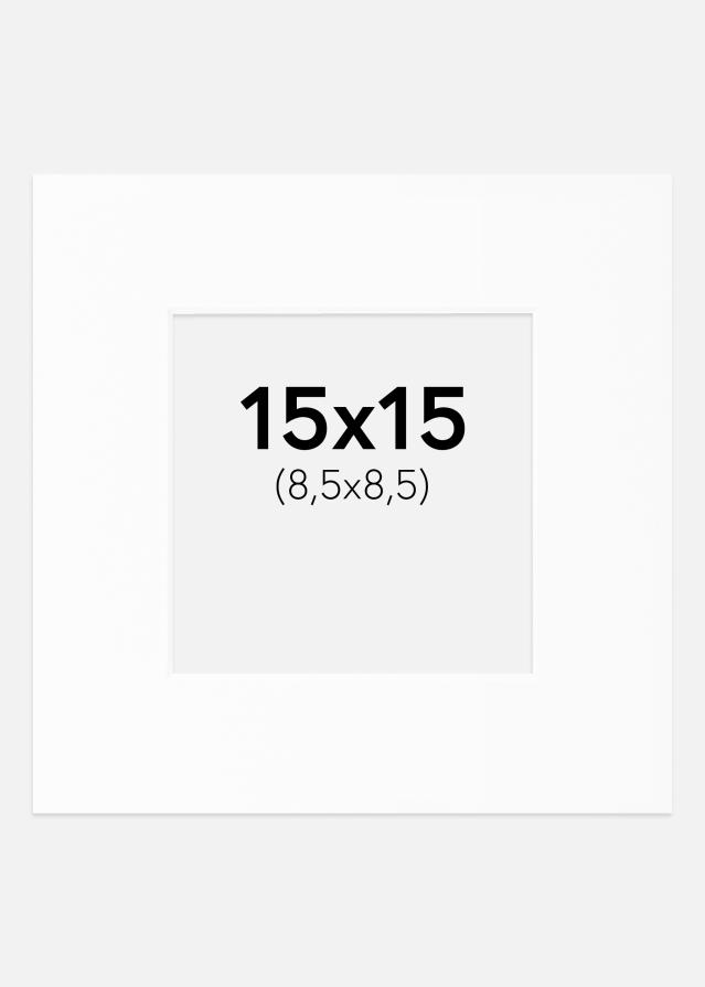 Πασπαρτού Λευκό Πρότυπο Λευκό πυρήνας 15x15 cm (8,5x8,5)