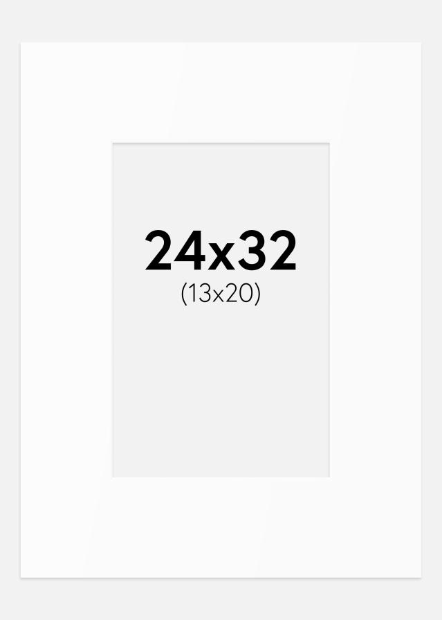 Πασπαρτού Λευκό Πρότυπο (Λευκός Πυρήνας) 24x32 cm (13x20)