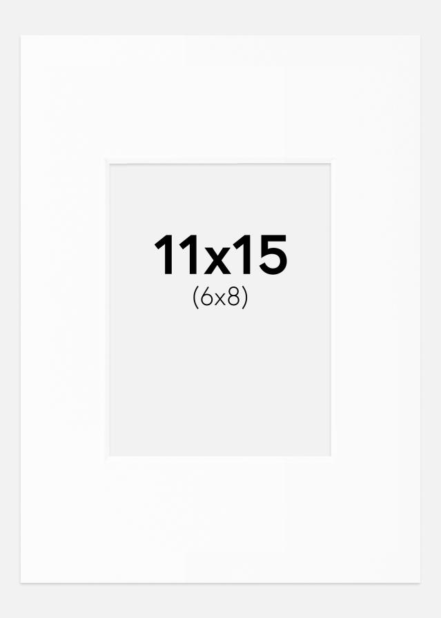 Πασπαρτού Λευκό Πρότυπο Λευκό πυρήνας 11x15 cm (6x8)