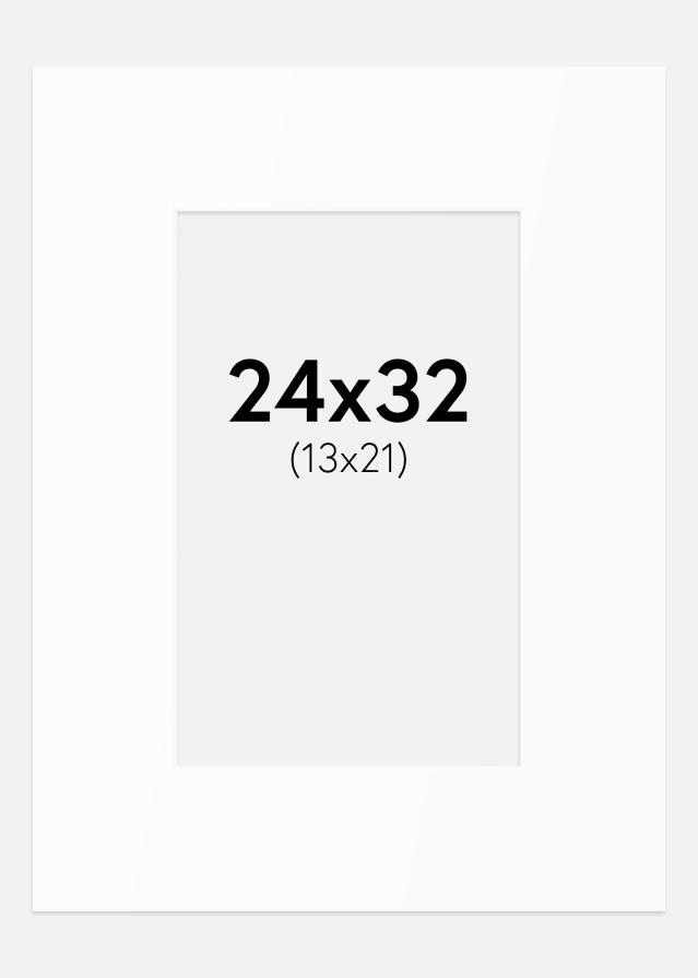 Πασπαρτού Λευκό Πρότυπο (Λευκός Πυρήνας) 24x32 cm (13x21)