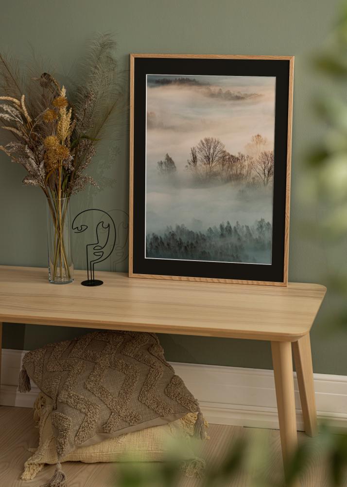 Πλαίσιο Oslo Δρυς 13x18 cm - Πασπαρτού Μαύρος 9x13 cm