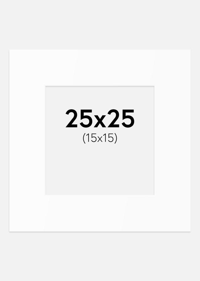 Πασπαρτού Λευκό Πρότυπο (Λευκός Πυρήνας) 25x25 cm (15x15)