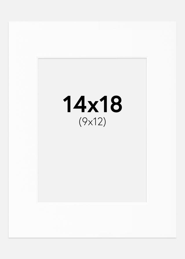 Πασπαρτού Λευκό Πρότυπο Λευκό πυρήνας 14x18 cm (9x12)