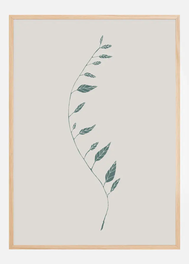 Wavy Branch Green Αφίσα