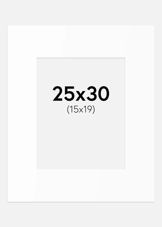 Πασπαρτού Λευκό Πρότυπο (Λευκός Πυρήνας) 25x30 cm (15x19)