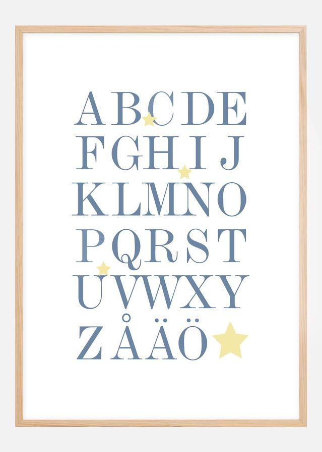 ABC - Μπλε/Μπεζ Αφίσα