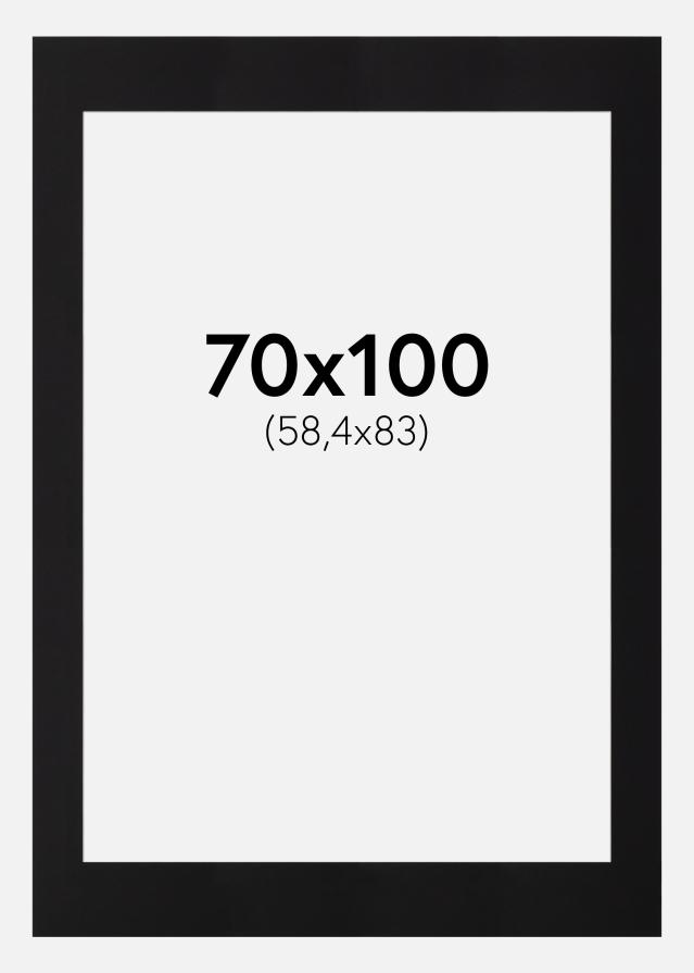 Πασπαρτού Μαύρος Πρότυπο Λευκό πυρήνας 70x100 cm (58,4x83 - A1)