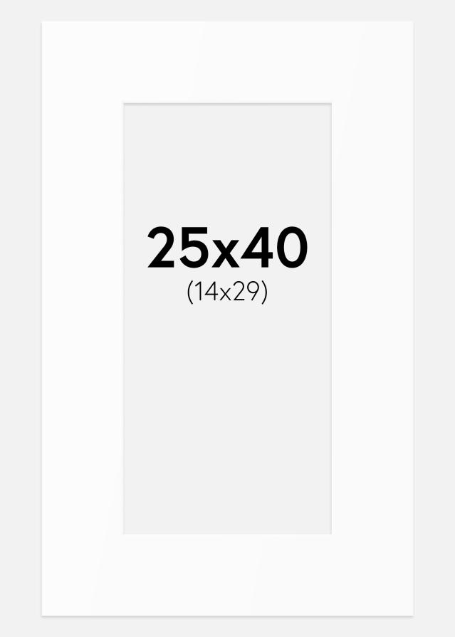 Πασπαρτού Λευκό Πρότυπο (Λευκός Πυρήνας) 25x40 cm (14x29)