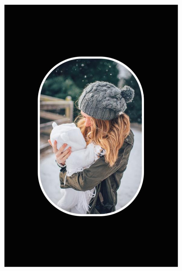 Πασπαρτού Μαύρος Στρογγυλεμένες γωνίες 10x15 cm (6x9 cm)