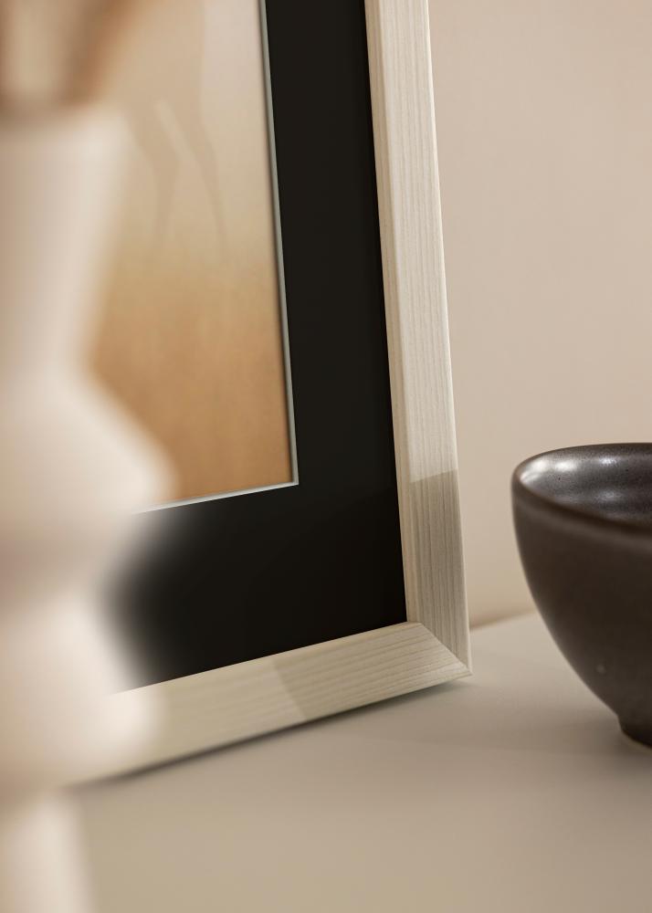 Πλαίσιο Fiorito Λευκό 40x50 cm - Πασπαρτού Μαύρος 12x16 inches