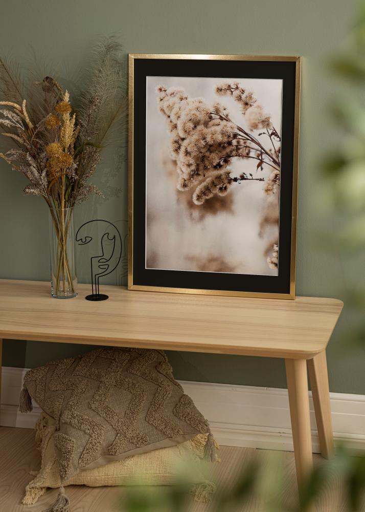 Πλαίσιο Trendy Χρυσός 20x25 cm - Πασπαρτού Μαύρος 14x18 cm