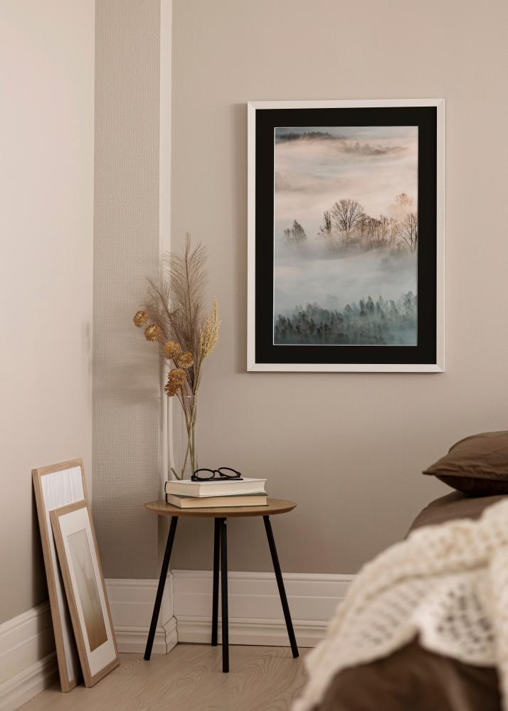 Πλαίσιο Fiorito Λευκό 40x50 cm - Πασπαρτού Μαύρος 12x16 inches