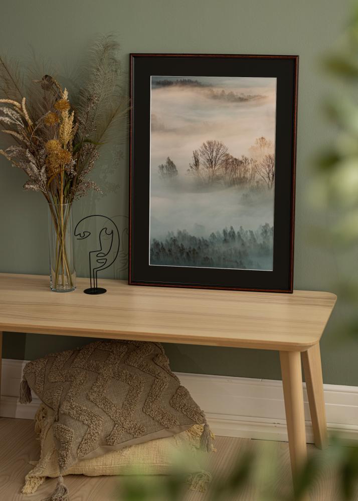 Πλαίσιο Horndal Καρυδιά 50x60 cm - Πασπαρτού Μαύρος 14x18 inches