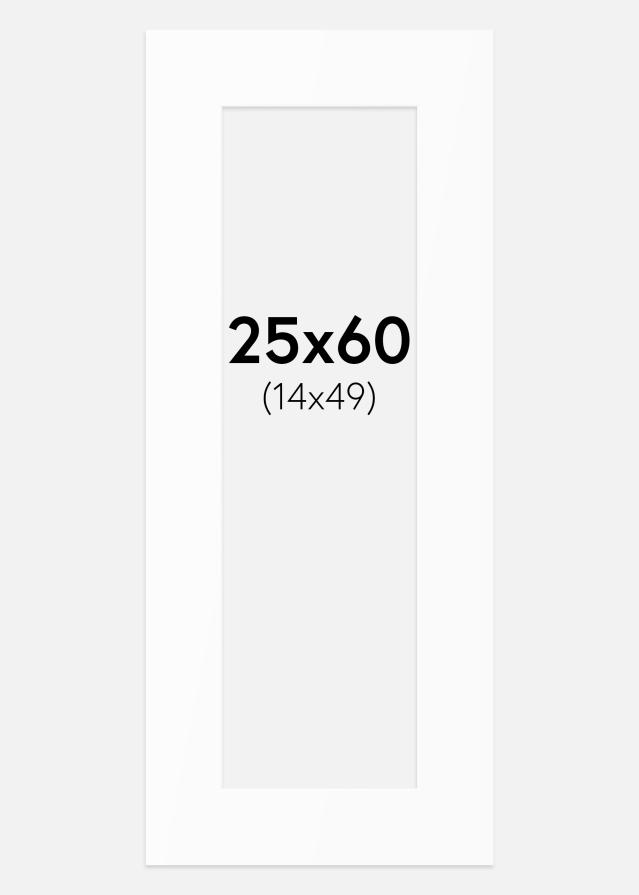 Πασπαρτού Λευκό Πρότυπο (Λευκός Πυρήνας) 25x60 cm (14x49)