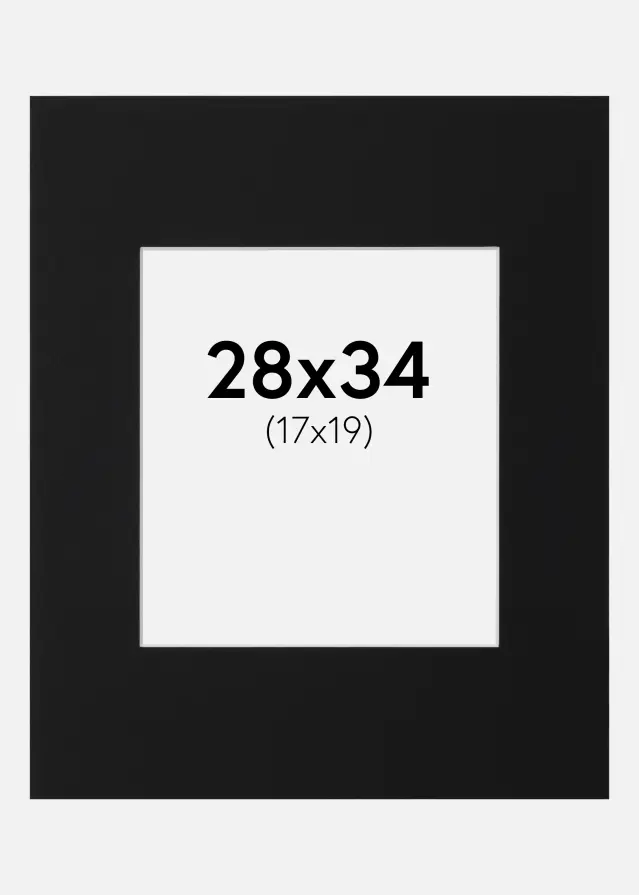Πασπαρτού Μαύρο Πρότυπο (Λευκός Πυρήνας) 28x34 cm (17x19)