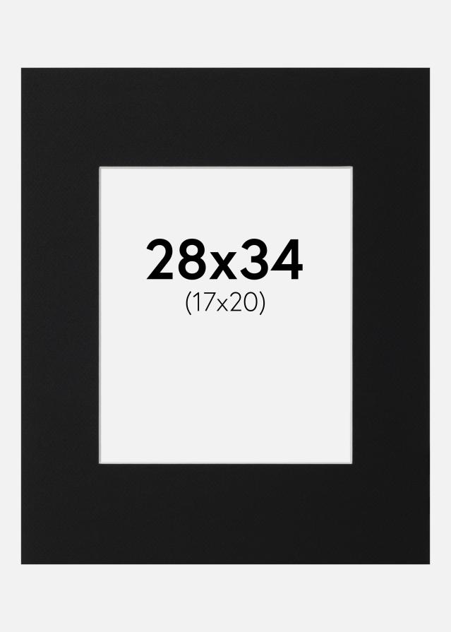 Πασπαρτού Μαύρο Πρότυπο (Λευκός Πυρήνας) 28x34 cm (17x20)