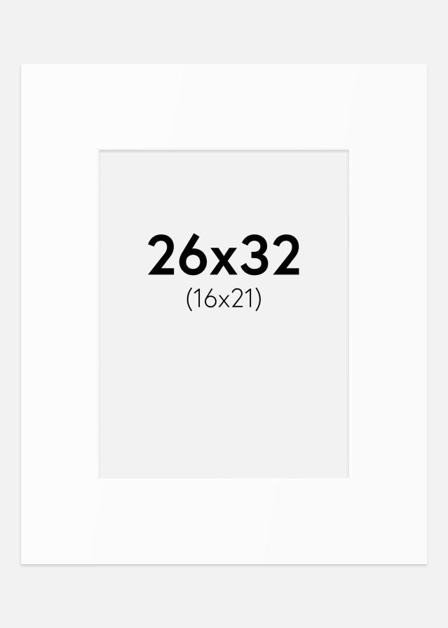 Πασπαρτού Λευκό Πρότυπο (Λευκός Πυρήνας) 26x32 cm (16x21)