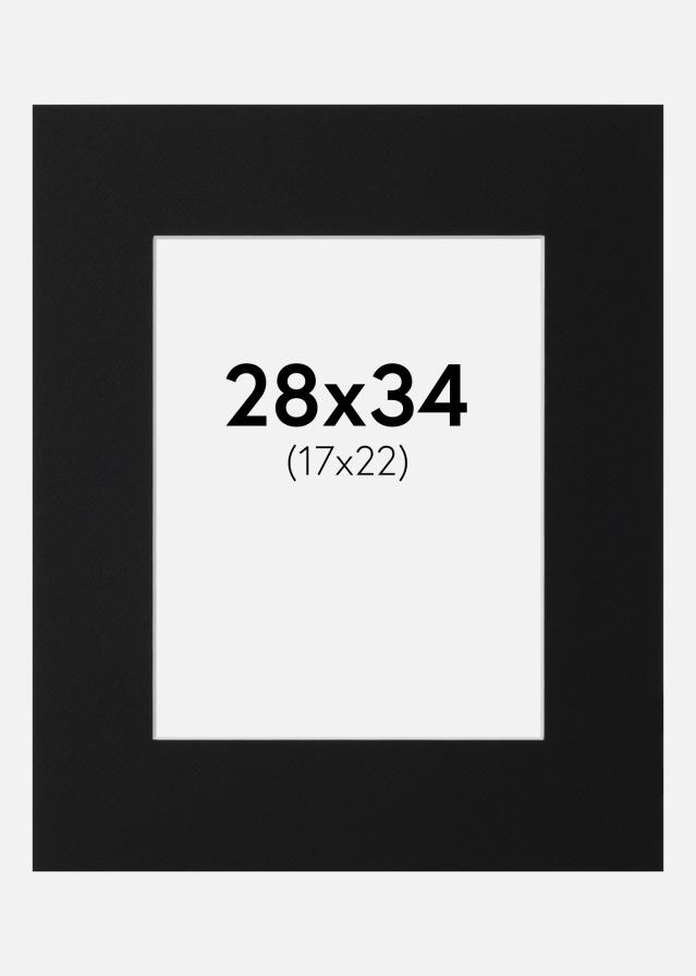 Πασπαρτού Μαύρο Πρότυπο (Λευκός Πυρήνας) 28x34 cm (17x22)