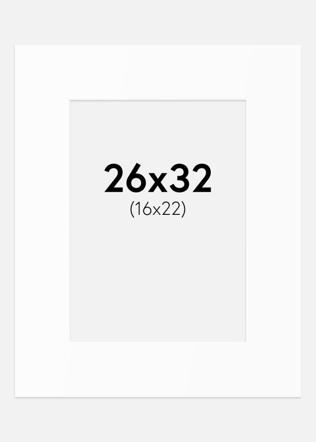 Πασπαρτού Λευκό Πρότυπο (Λευκός Πυρήνας) 26x32 cm (16x22)