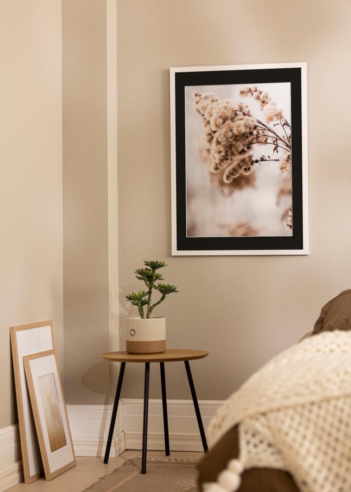 Πλαίσιο Κομψός Λευκό 18x24 cm - Πασπαρτού Μαύρος 13x18 cm