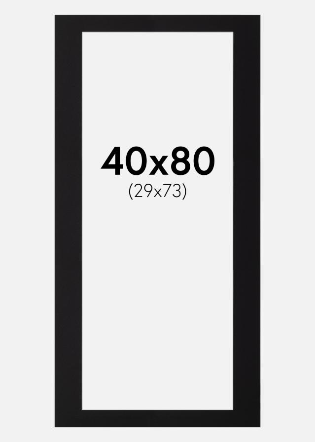 Πασπαρτού Μαύρος Πρότυπο Λευκό πυρήνας 40x80 cm (29x73)