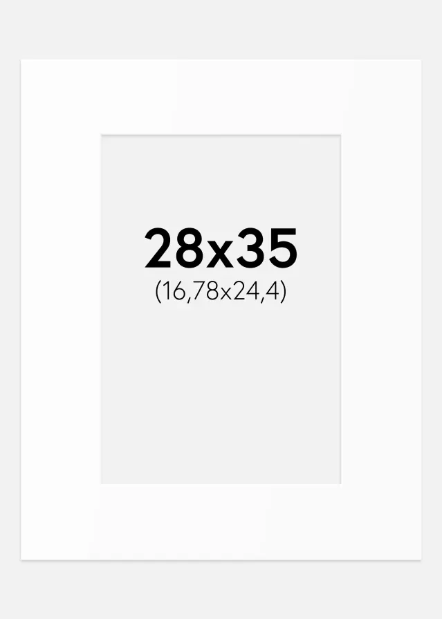 Πασπαρτού Λευκό Πρότυπο (Λευκός Πυρήνας) 28x35 cm (16,78x24,4)