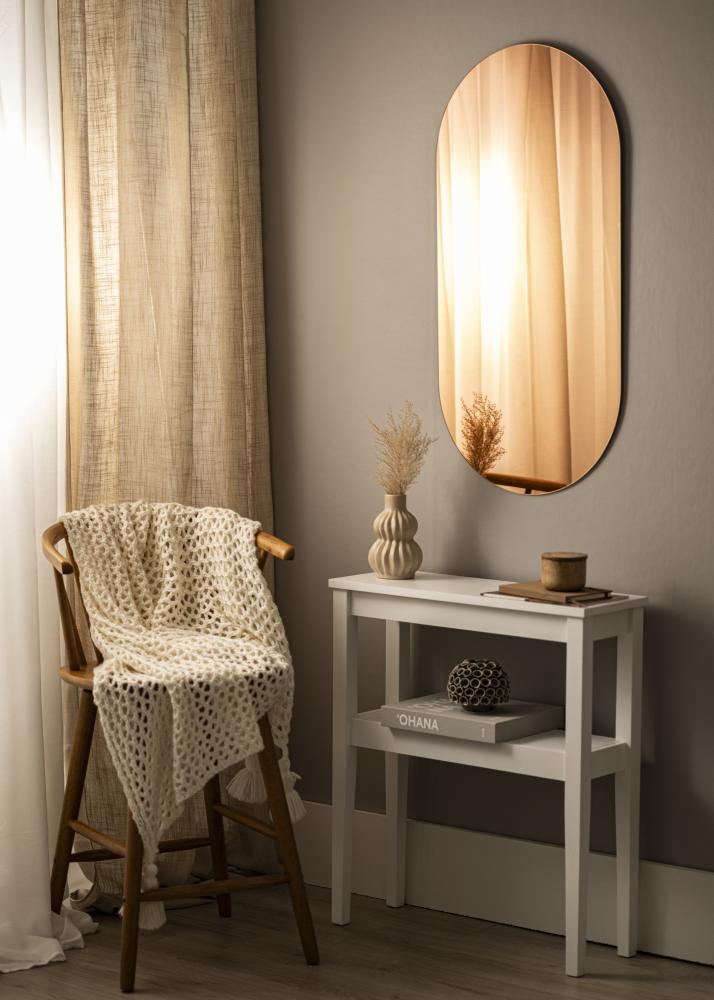 KAILA Καθρέφτης Οβάλ Rose Gold 50x100 cm