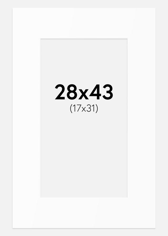 Πασπαρτού Λευκό Πρότυπο (Λευκός Πυρήνας) 28x43 cm (17x31)