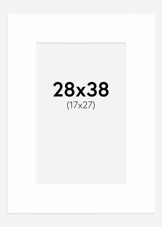 Πασπαρτού Λευκό Πρότυπο (Λευκός Πυρήνας) 28x38 cm (17x27)