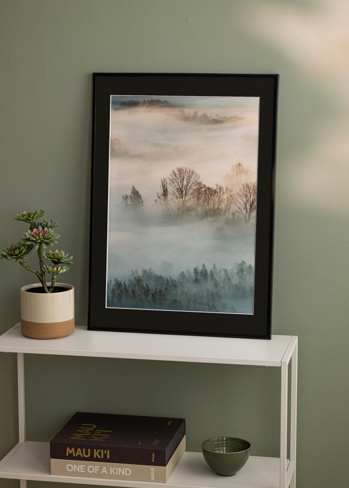 Πλαίσιο New Lifestyle Ματ Μαύρο 30x30 cm - Πασπαρτού Μαύρος 8x8 inches