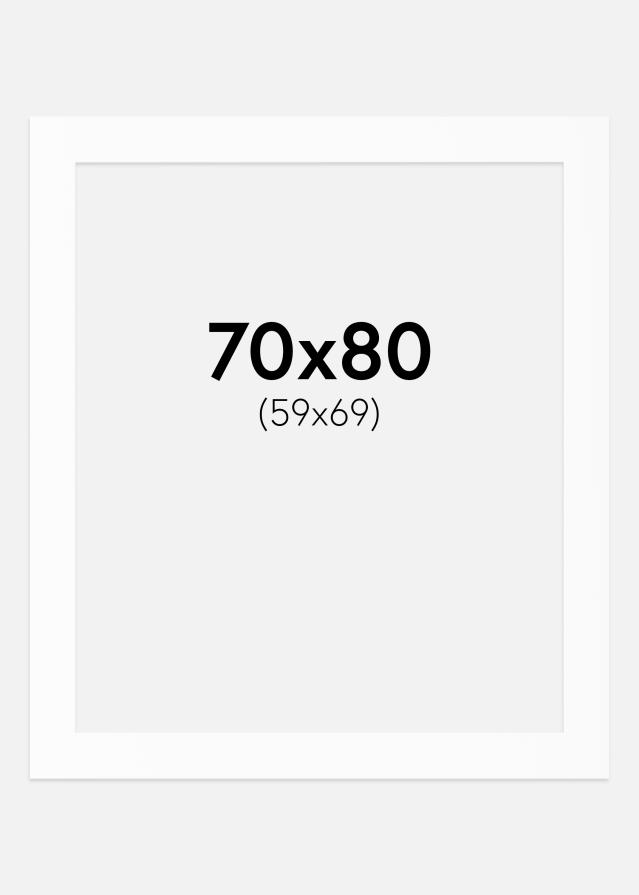 Πασπαρτού Λευκό Πρότυπο Λευκό πυρήνας 70x80 cm (59x69)