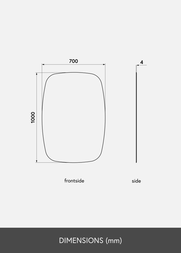 KAILA Καθρέφτης Curve 70x100 cm