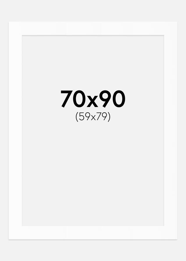 Πασπαρτού Λευκό Πρότυπο Λευκό πυρήνας 70x90 cm (59x79)