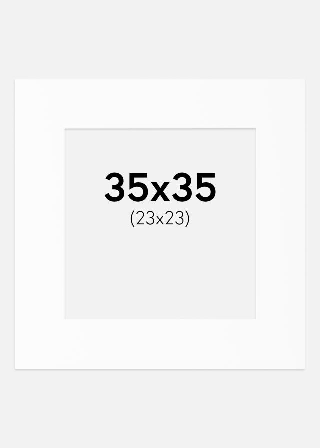 Πασπαρτού Λευκό Πρότυπο Λευκό πυρήνας 35x35 cm (23x23)