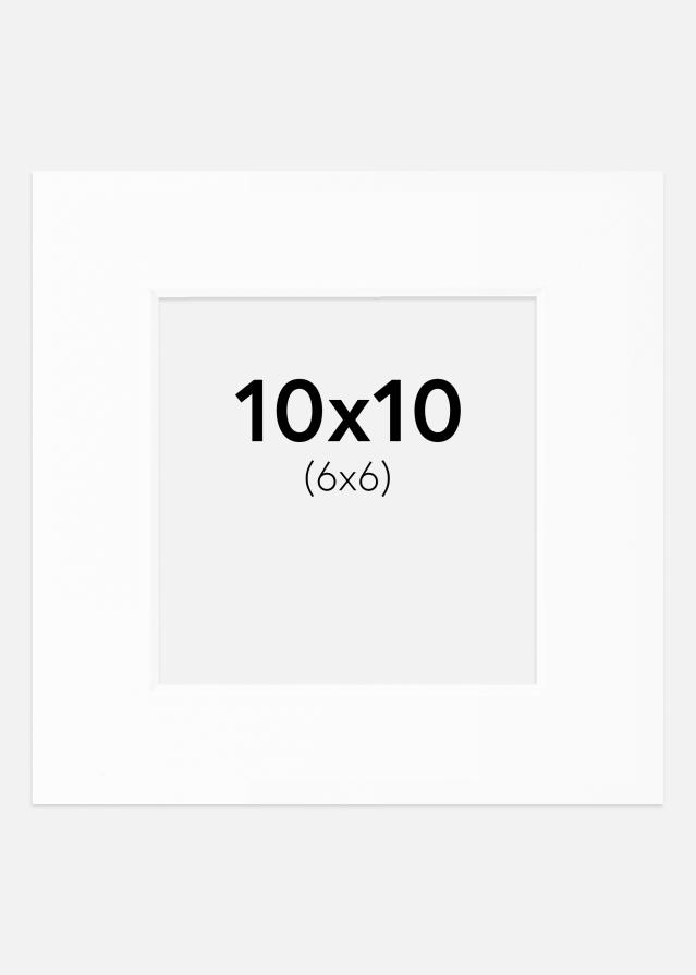 Πασπαρτού Λευκό Πρότυπο Λευκό πυρήνας 10x10 cm (6x6)