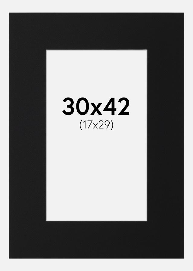 Πασπαρτού Μαύρο Πρότυπο (Λευκός Πυρήνας) 30x42 cm (17x29)