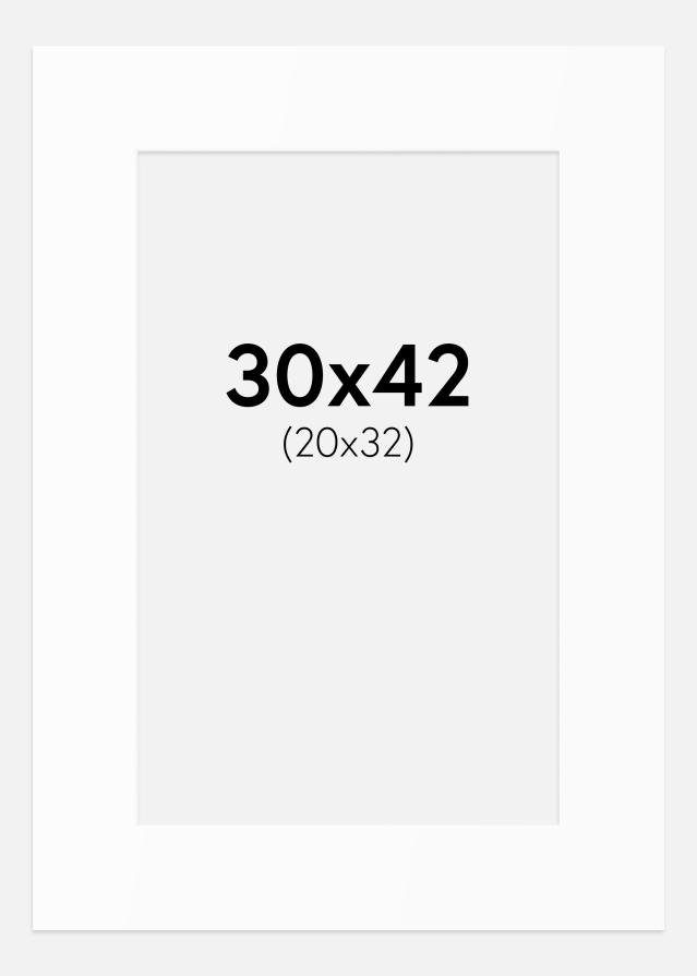 Πασπαρτού Λευκό Πρότυπο (Λευκός Πυρήνας) 30x42 cm (20x32)