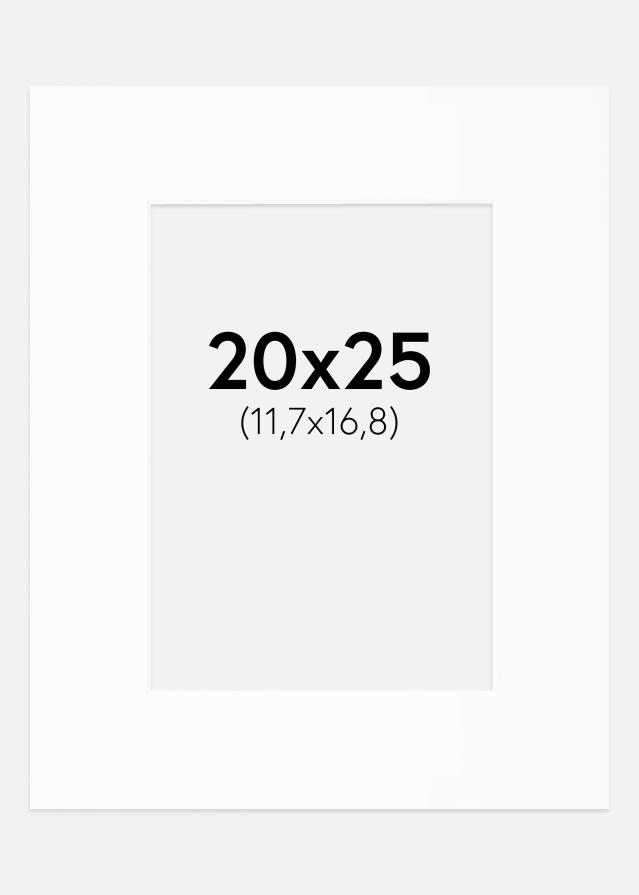 Πασπαρτού Λευκό Πρότυπο Λευκό πυρήνας 20x25 cm (11,7x16,8)