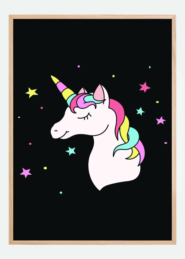 Unicorn Black Αφίσα