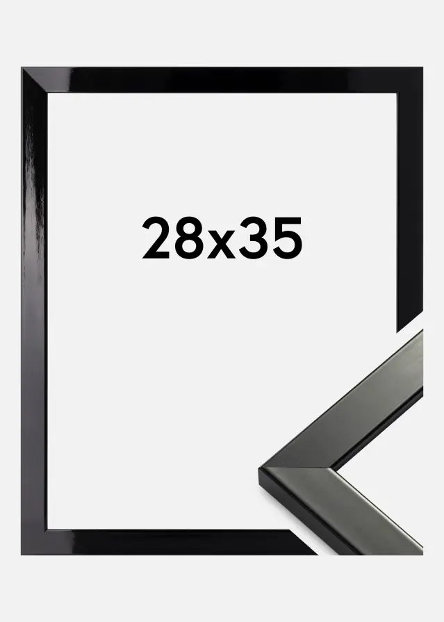 Πλαίσιο Uppsala Ακρυλικό γυαλί Μαύρο υψηλής λάμψης 28x35 cm