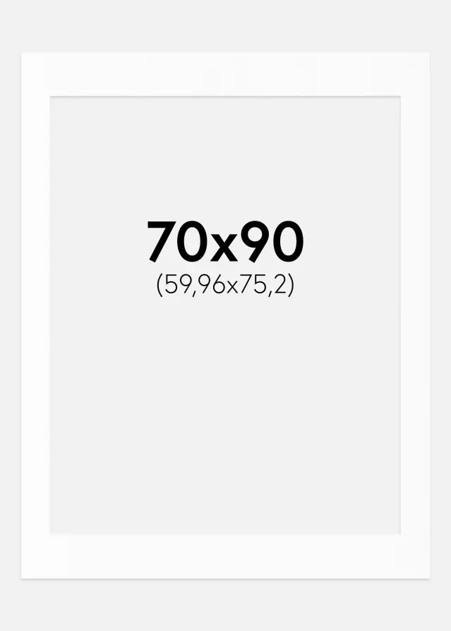 Πασπαρτού Λευκό Πρότυπο Λευκό πυρήνας 70x90 cm (59,96x75,2)