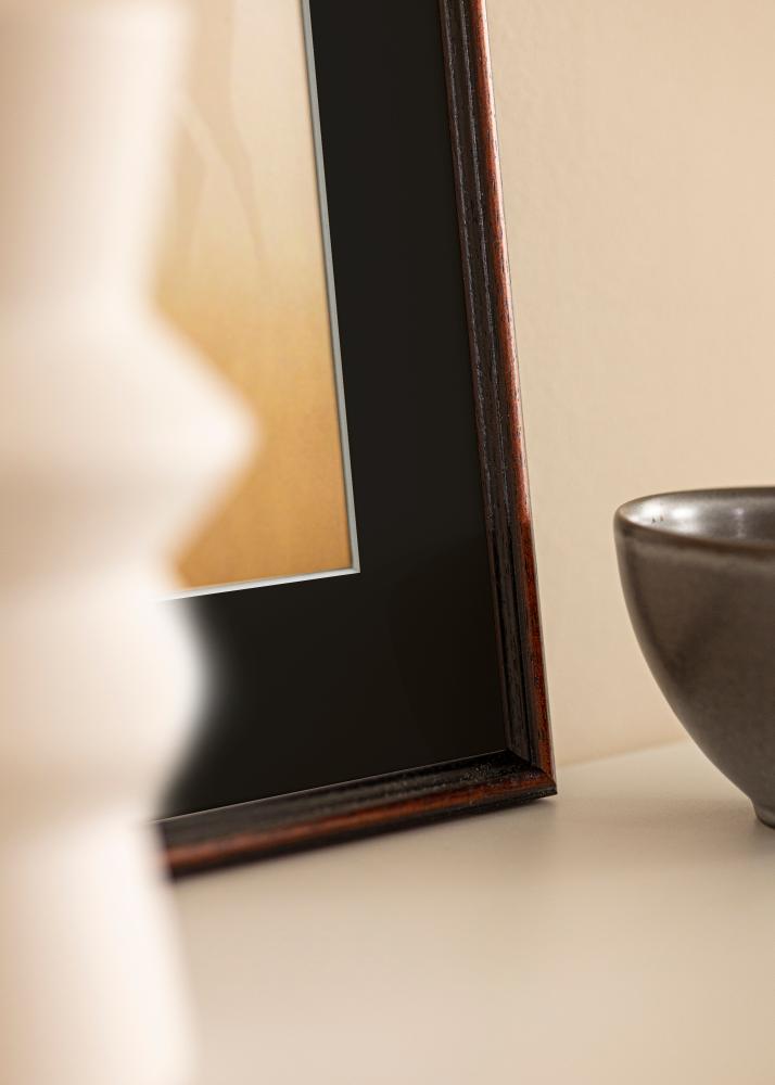 Πλαίσιο Horndal Καρυδιά 50x60 cm - Πασπαρτού Μαύρος 14x18 inches