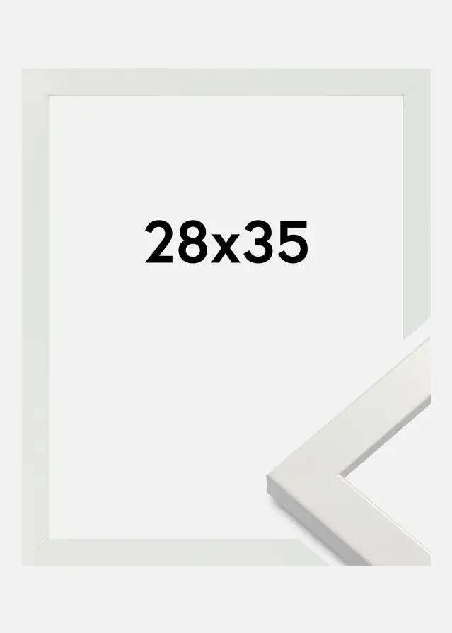Πλαίσιο White Wood Glossy Ακρυλικό γυαλί 28x35 cm