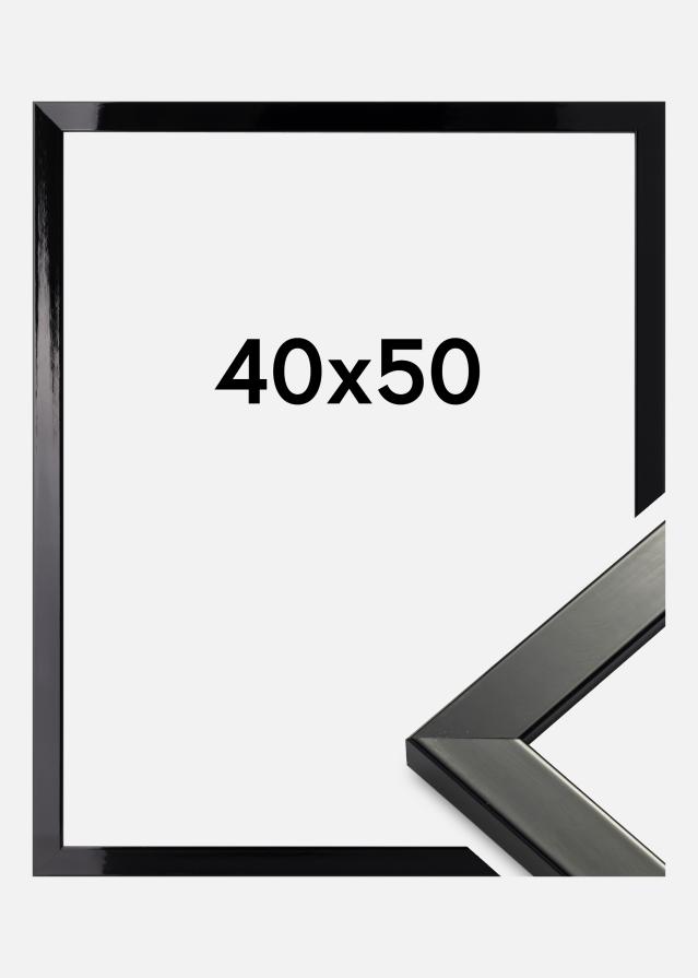 Πλαίσιο Uppsala Μαύρο υψηλής λάμψης 40x50 cm