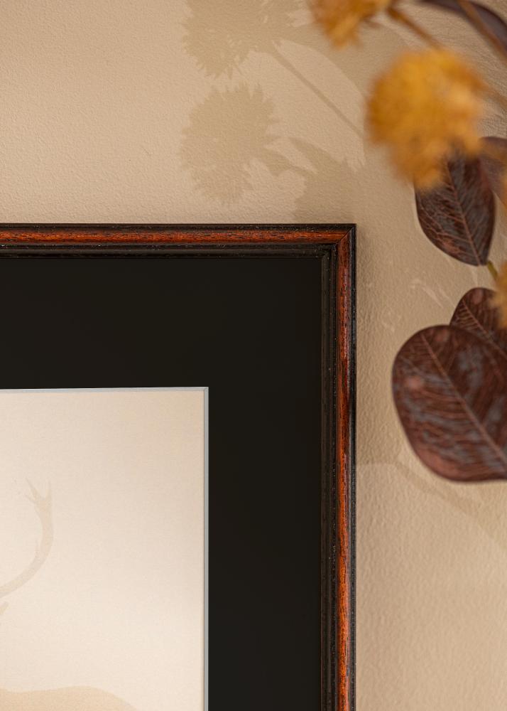 Πλαίσιο Horndal Καρυδιά 50x60 cm - Πασπαρτού Μαύρος 14x18 inches