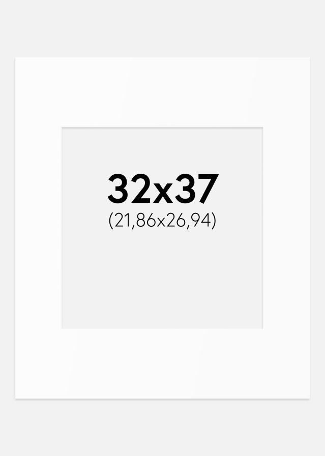 Πασπαρτού Λευκό Πρότυπο (Λευκός Πυρήνας) 32x37 cm (21,86x26,94)